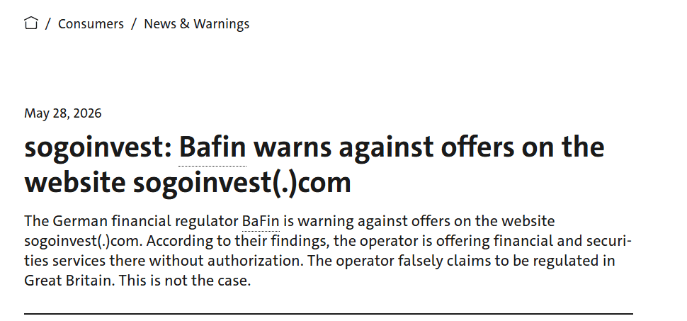 Bafin-Warning