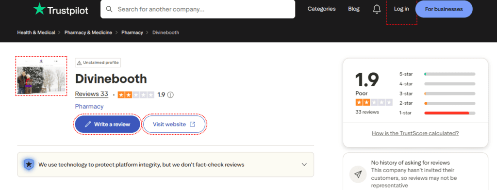 Divine Booth Trustpilot