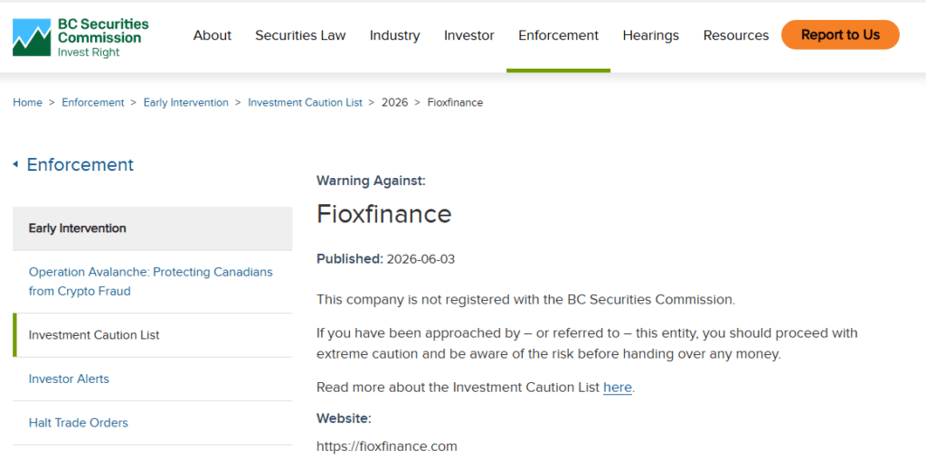 Fioxfinance-BCSC-warning