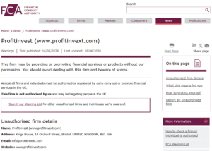 Profitinvest-FCA-warning