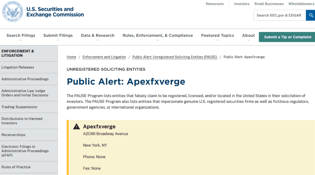 SEC-warning