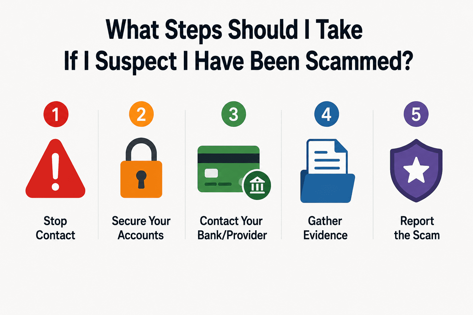 What Steps Should I Take If I Suspect I have Been Scammed