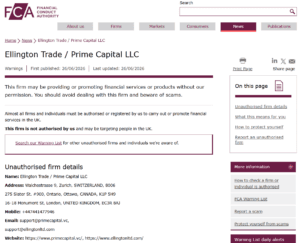 Ellington-Trade-FCA-alert